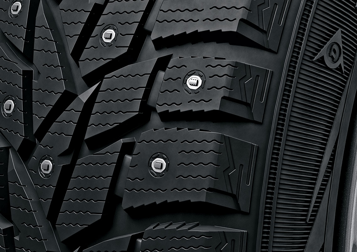 Зимние шины Dunlop Ice Touch с уникальным рисунком протектора и инновационной формой шипов